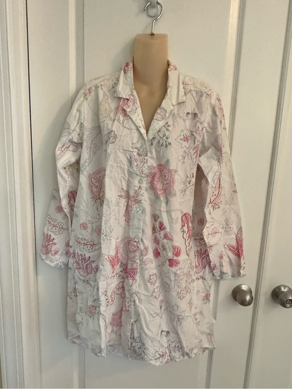 Pine Cone Hill Floral Botanical Cotton Nightshirt Sleep Shirt